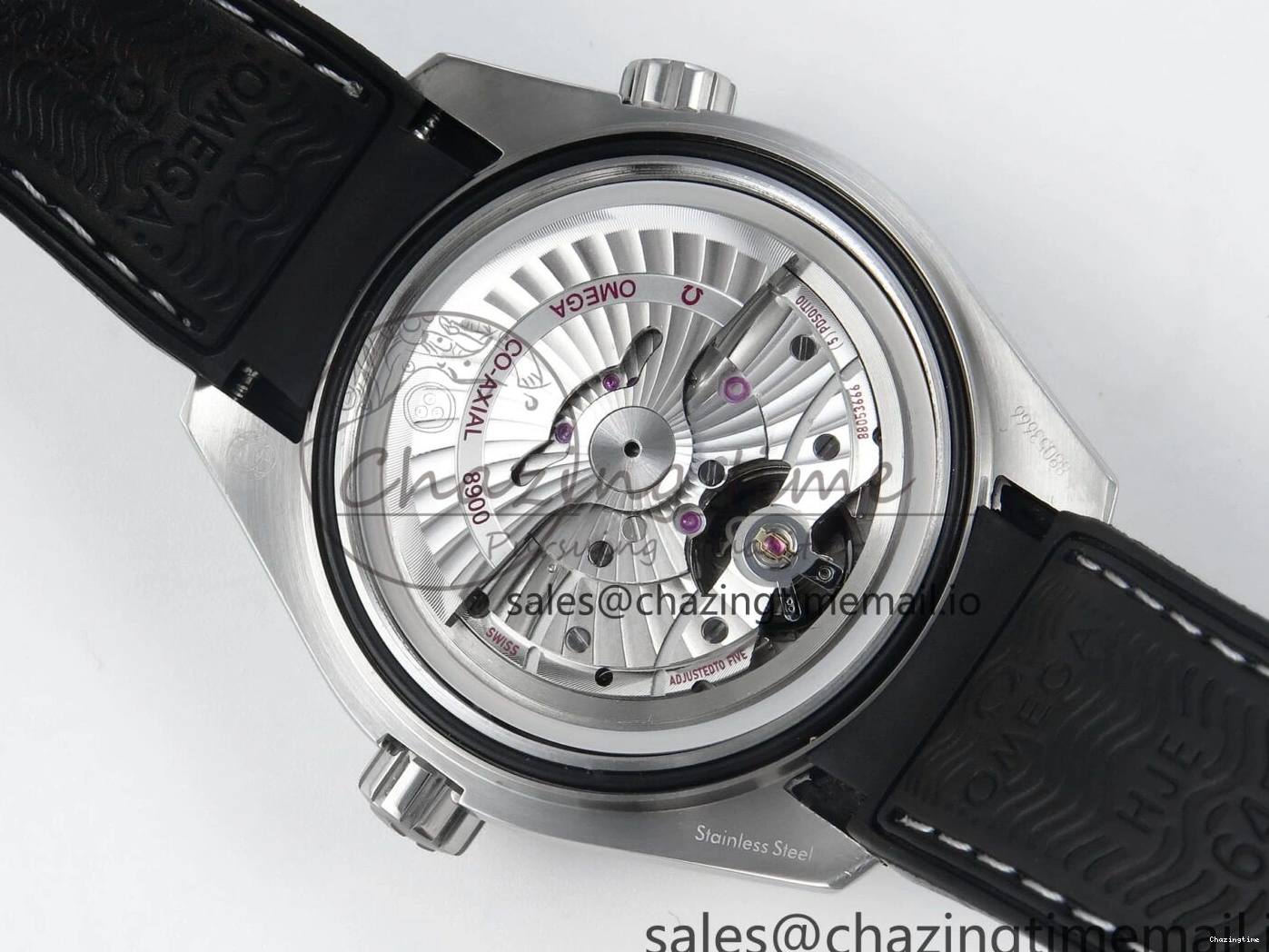 0216 Unisex Seamaster Planet Ocean 600M 43.5mm SS SCF 1:1 Best Edition Black Bezel Black Dial on Black Rubber Strap A8900 Super Clone 7664